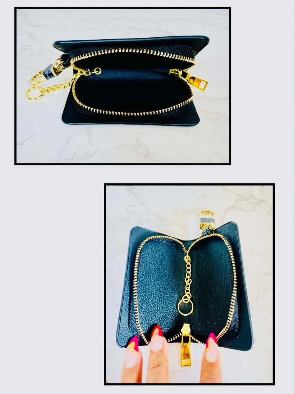 A-1BX: CAR KEYS & FOB HOLDER: Navy Blue w/GG Monogram, NWOT